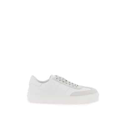 Leren sneakers met suède details Tod's , White , Heren