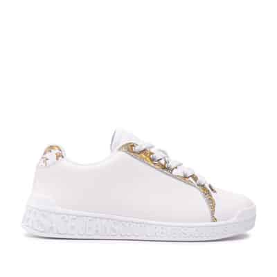 Leren sneakers voor vrouwen Versace Jeans Couture , White , Dames