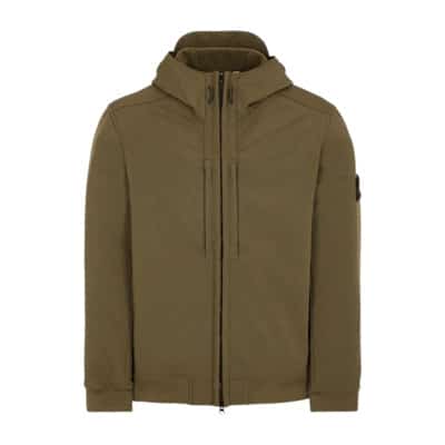 Lichtgewicht Groene Hoodie Jas Stone Island , Green , Heren