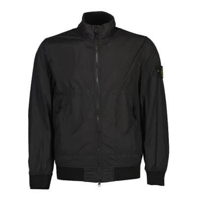 Lichtgewicht Nylon Rep Blouson Jas Stone Island , Black , Heren