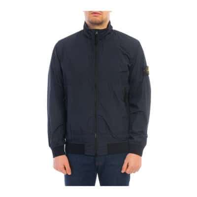 Lichtgewicht nylon jas voor moderne man Stone Island , Blue , Heren