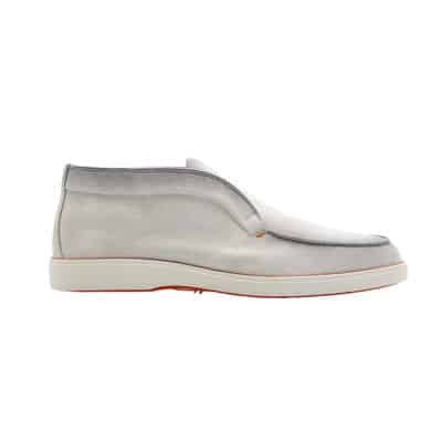 Lichtgrijze Suède Desert Boot Santoni , Gray , Heren