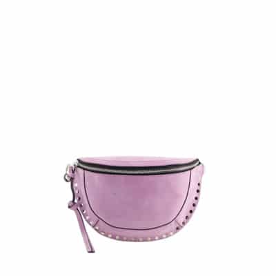 Lila Leren Crossbody Tas Isabel Marant , Purple , Dames