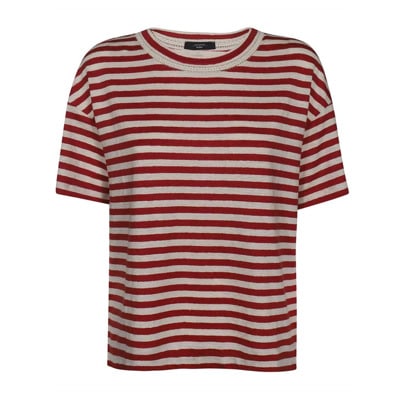 Linnen T-shirt Max Mara Weekend , Red , Dames