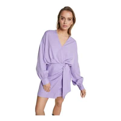 Linnen Wikkeljurk Alix The Label , Purple , Dames