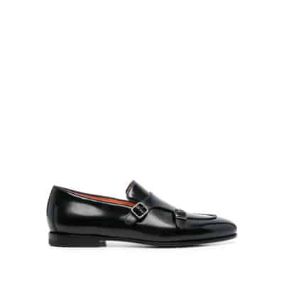 Loafers Santoni , Black , Heren