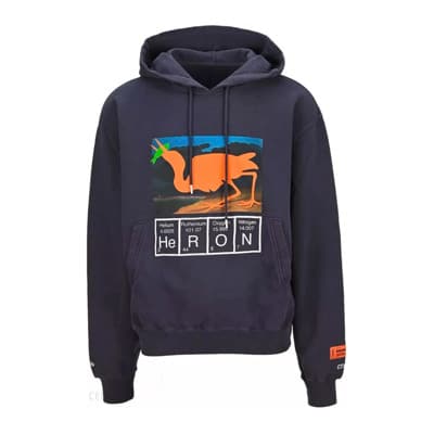 Logo Hoodie Heron Preston , Blue , Heren