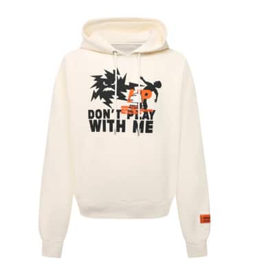 Logo Hoodie Heron Preston , White , Heren