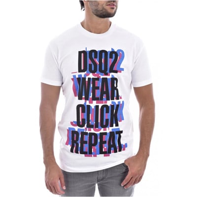 Logo Print T-shirt - Dsquared2 Dsquared2 , White , Heren