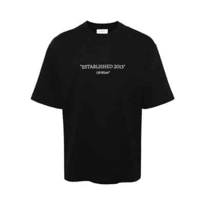 Logo Print T-shirt Off White , Black , Heren