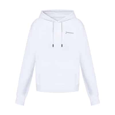 Logo hoodie Jacquemus , White , Dames