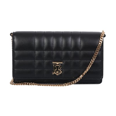 Lola Zwarte Clutch Tas Burberry , Black , Dames