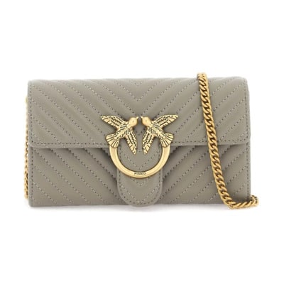 Love Birds Chevron Crossbody Tas Pinko , Gray , Dames