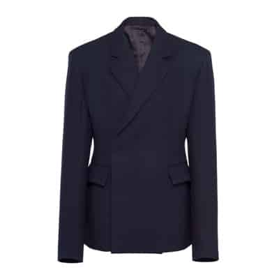 Luxe Blauwe Blazer Jas voor Heren Prada , Blue , Heren