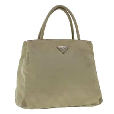 Luxe Groene Stoffen Prada Tas Prada Vintage , Green , Dames