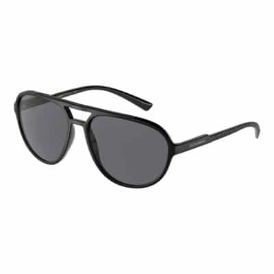 Mat Zwart/Grijs Zonnebril Dolce & Gabbana , Black , Heren