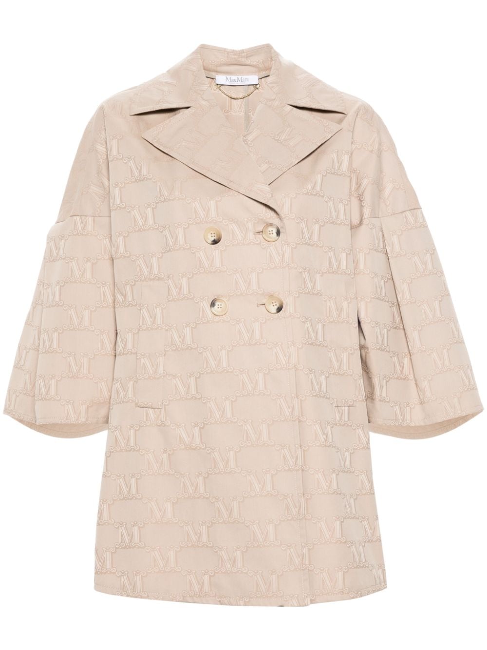 Max Mara Jas met logo jacquard - Beige