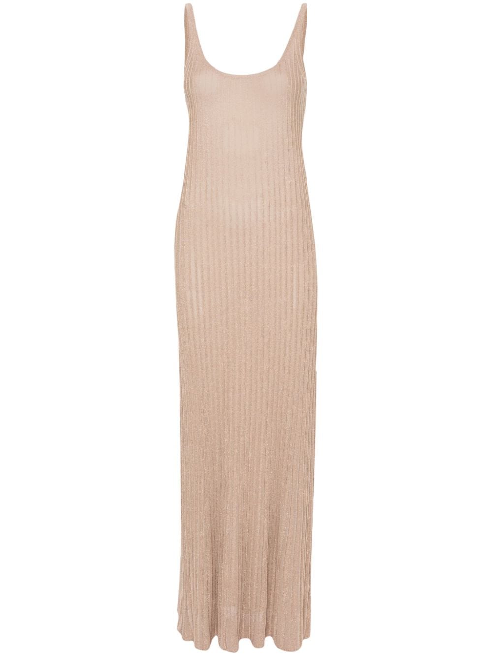 Max Mara Jurk met lurex detail - Beige