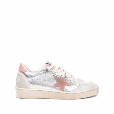 Metallic Sneakers met Distressed Finish Golden Goose , Gray , Dames