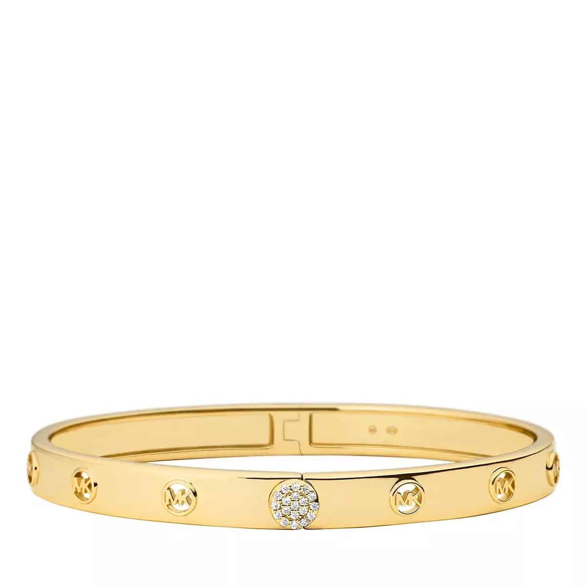 Michael Kors Armbanden - 14K Gold-Plated MK Logo Bangle in gold