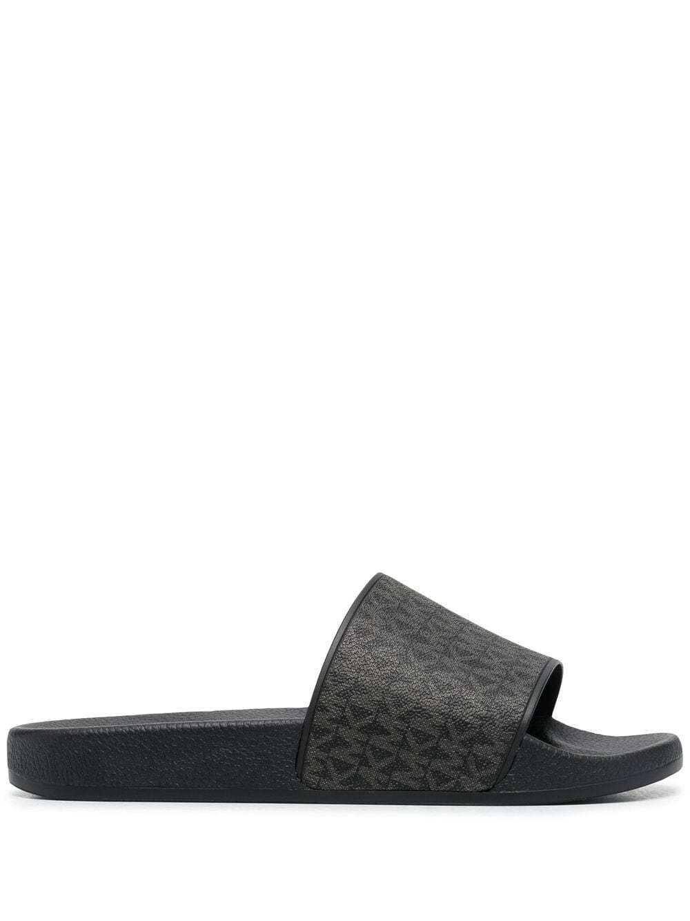 Michael Kors Jake slippers met monogramprint - Zwart