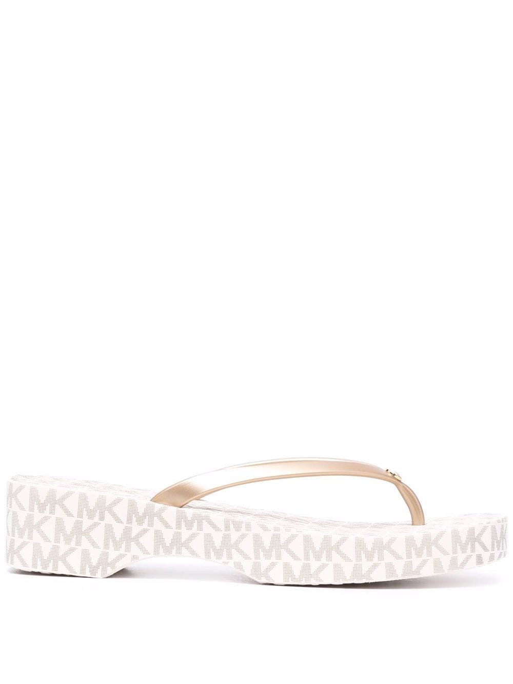 Michael Kors Lilo teenslippers met monogram - Beige