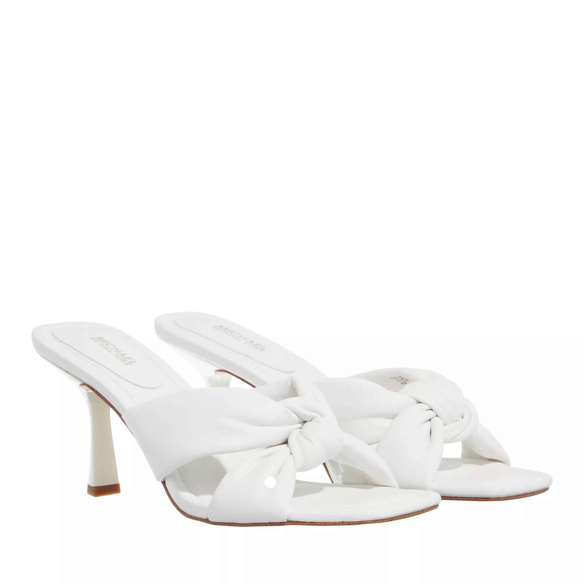 Michael Kors Slippers - Elena Heeled Sandal in wit