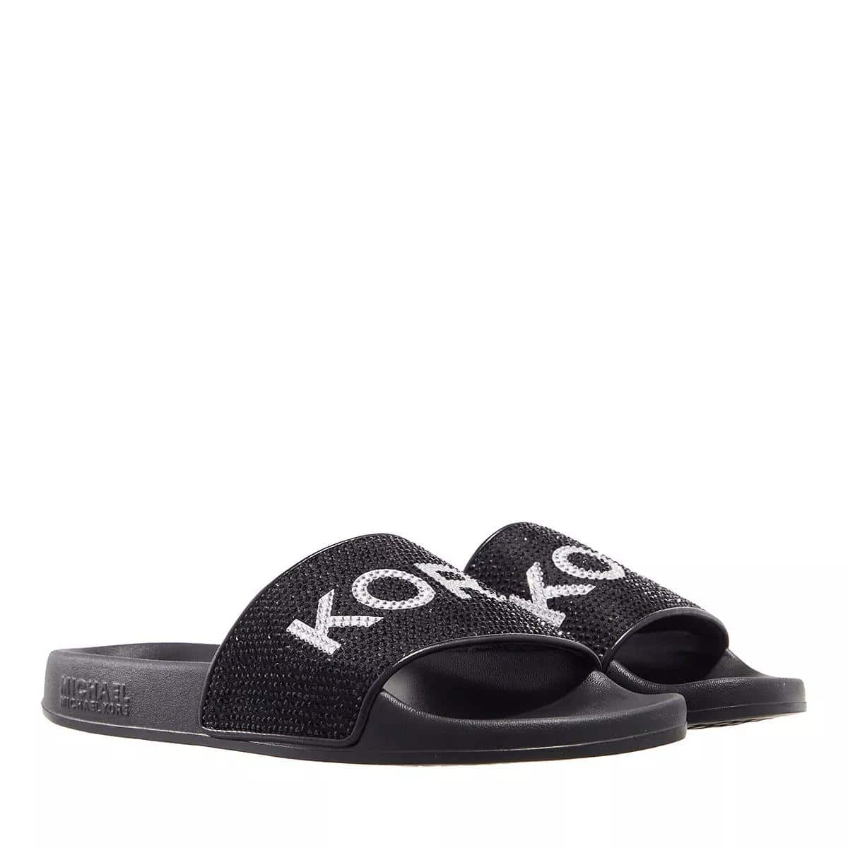 Michael Kors Slippers - Gilmore Slide in zwart