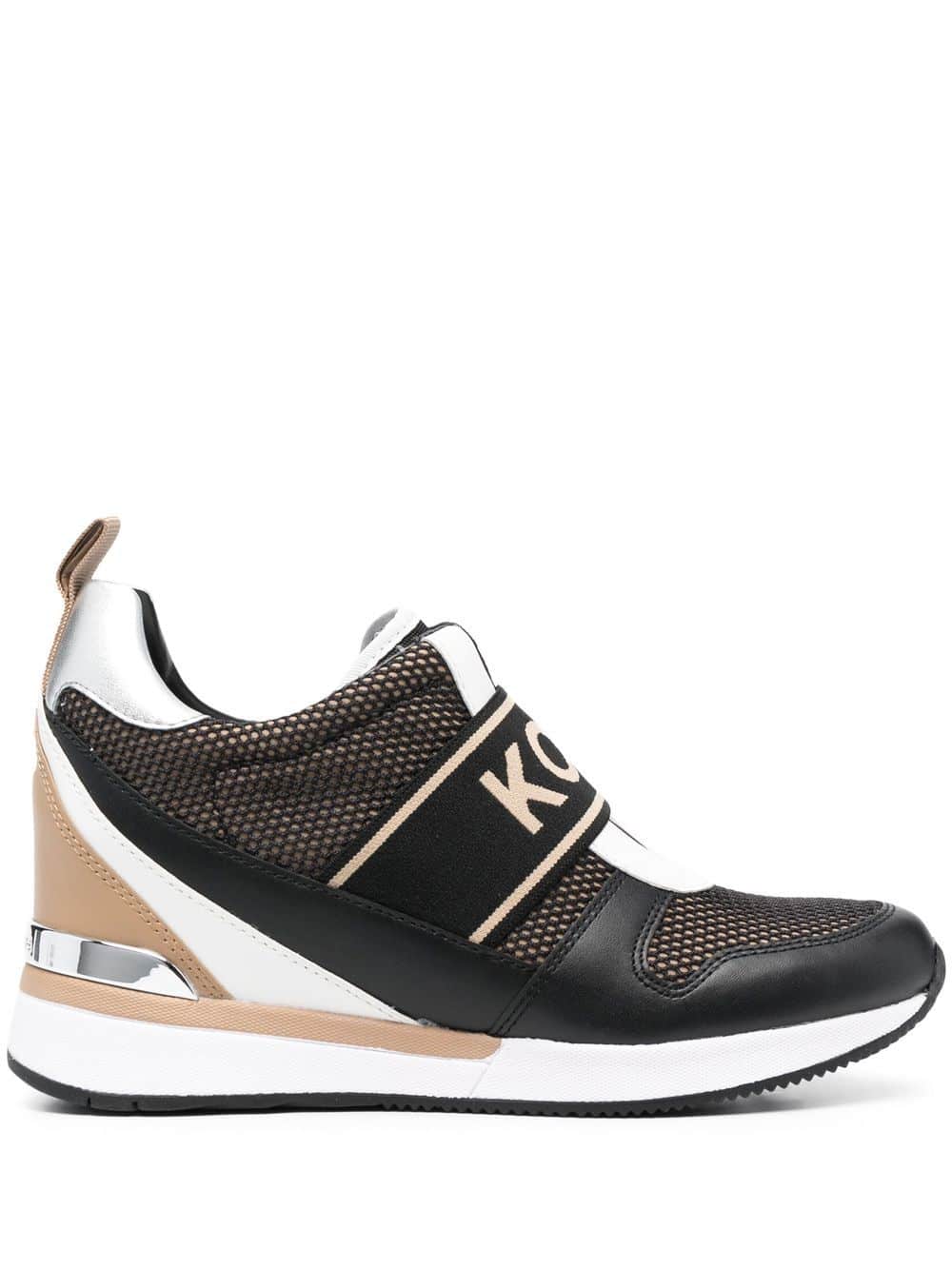 Michael Kors Sneakers met sleehak - Zwart