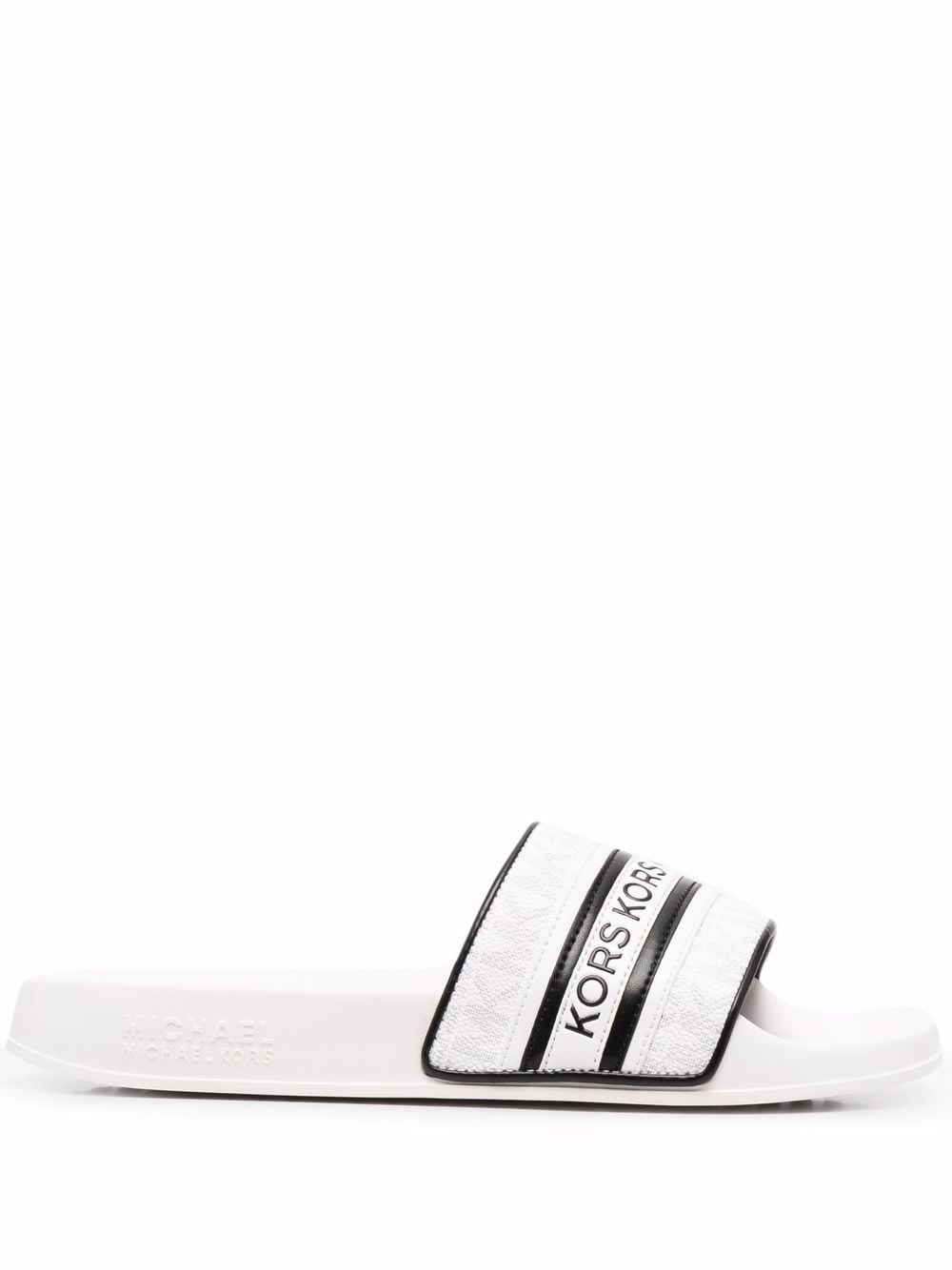 Michael Michael Kors Gilmore slippers met logoprint - Wit