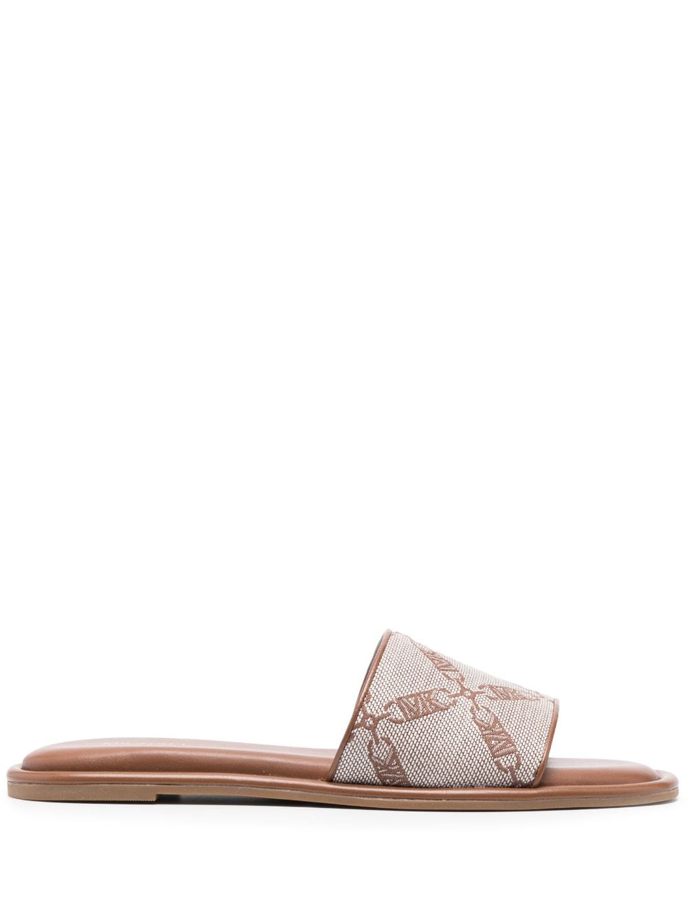 Michael Michael Kors Hayworth leren slippers - Bruin