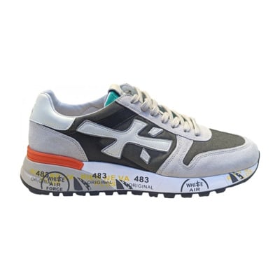 Mick Canvas Nylon Grijze Sneakers Premiata , Multicolor , Heren