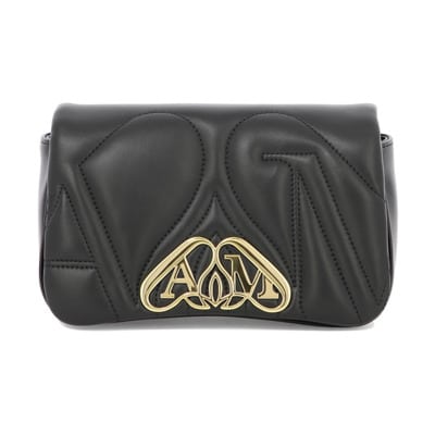 Mini Seal Crossbody Tas Alexander McQueen , Black , Dames