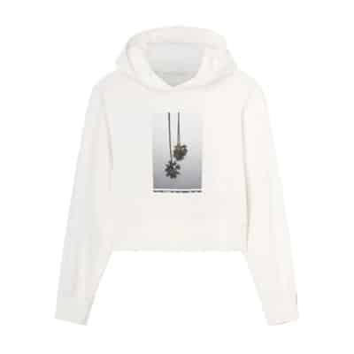 Mirage Fitted Hoodie Palm Angels , White , Heren