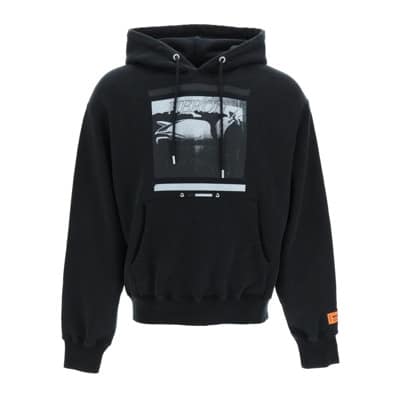 Misprinted Heron Print Hoodie Heron Preston , Black , Heren