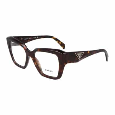 Moderne Onregelmatige Bril Prada , Brown , Unisex