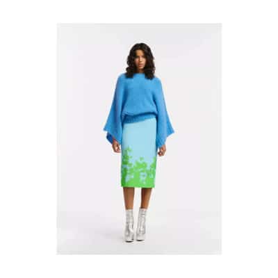 Mohair Oversized Cape Pullover Essentiel Antwerp , Blue , Dames