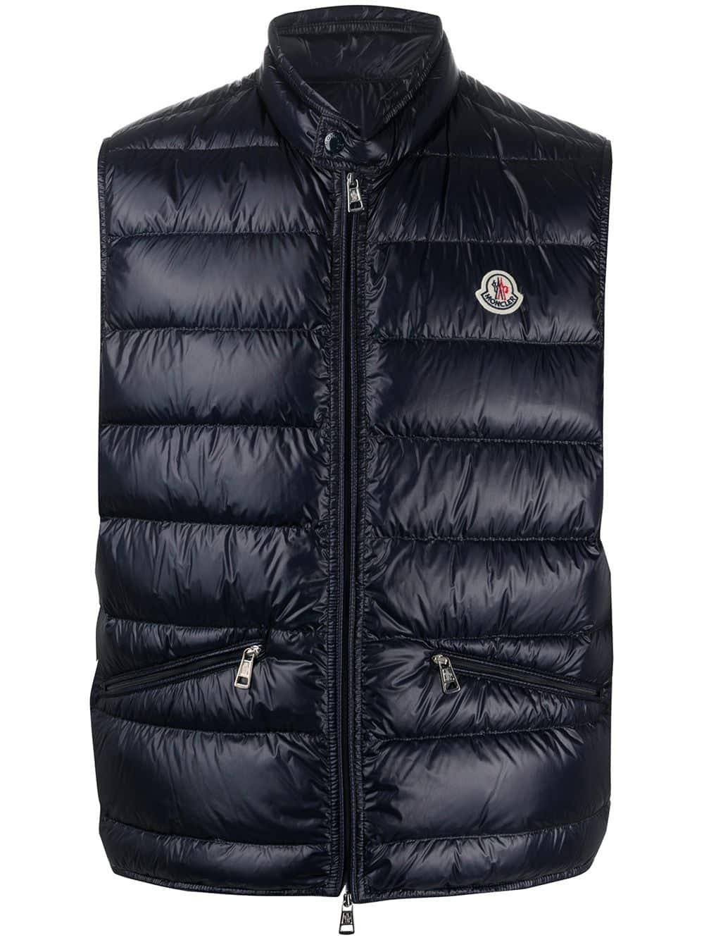 Moncler Bodywarmer met hoge hals - Blauw