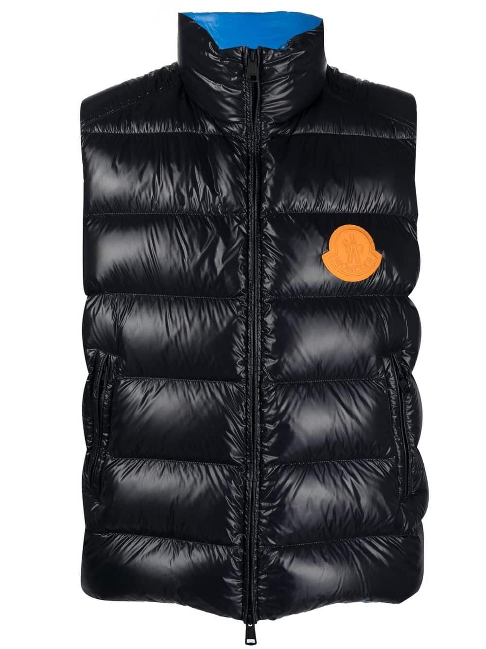 Moncler Bodywarmer met logopatch - Blauw