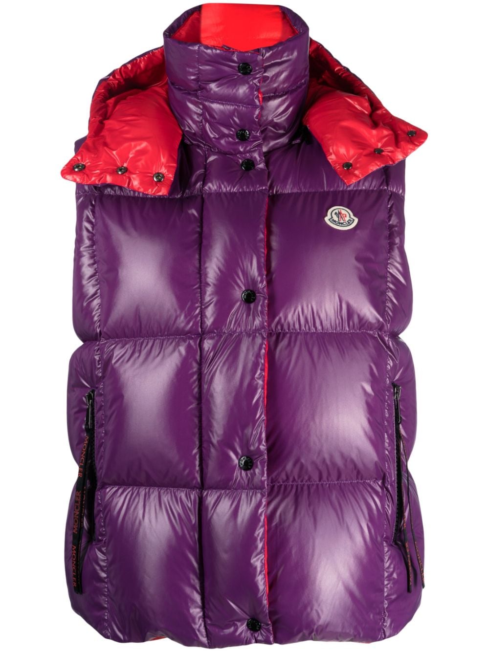 Moncler Bodywarmer met logopatch - Paars