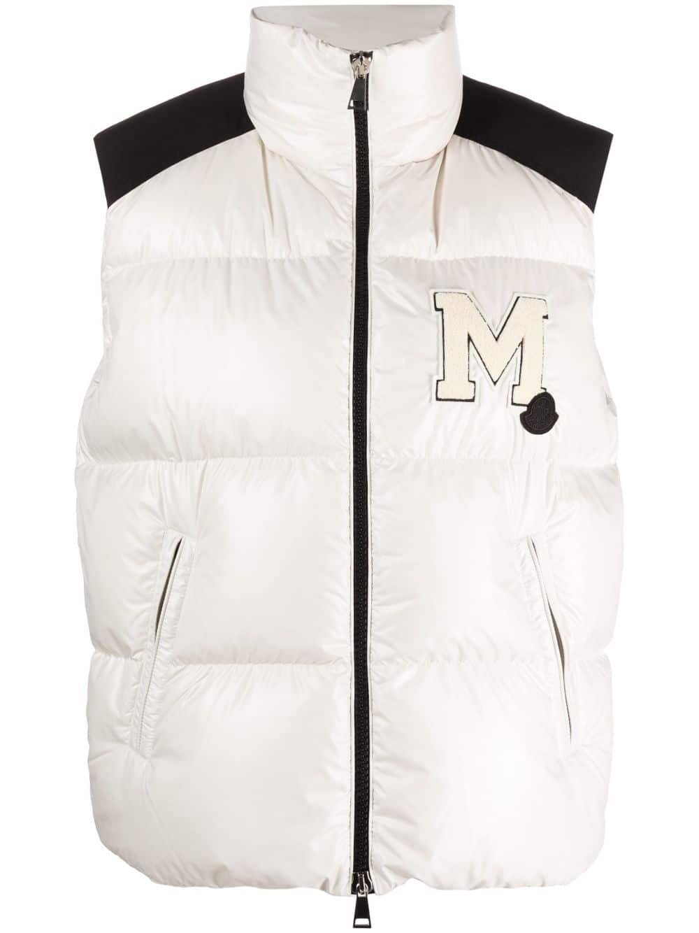 Moncler Bodywarmer met logopatch - Wit