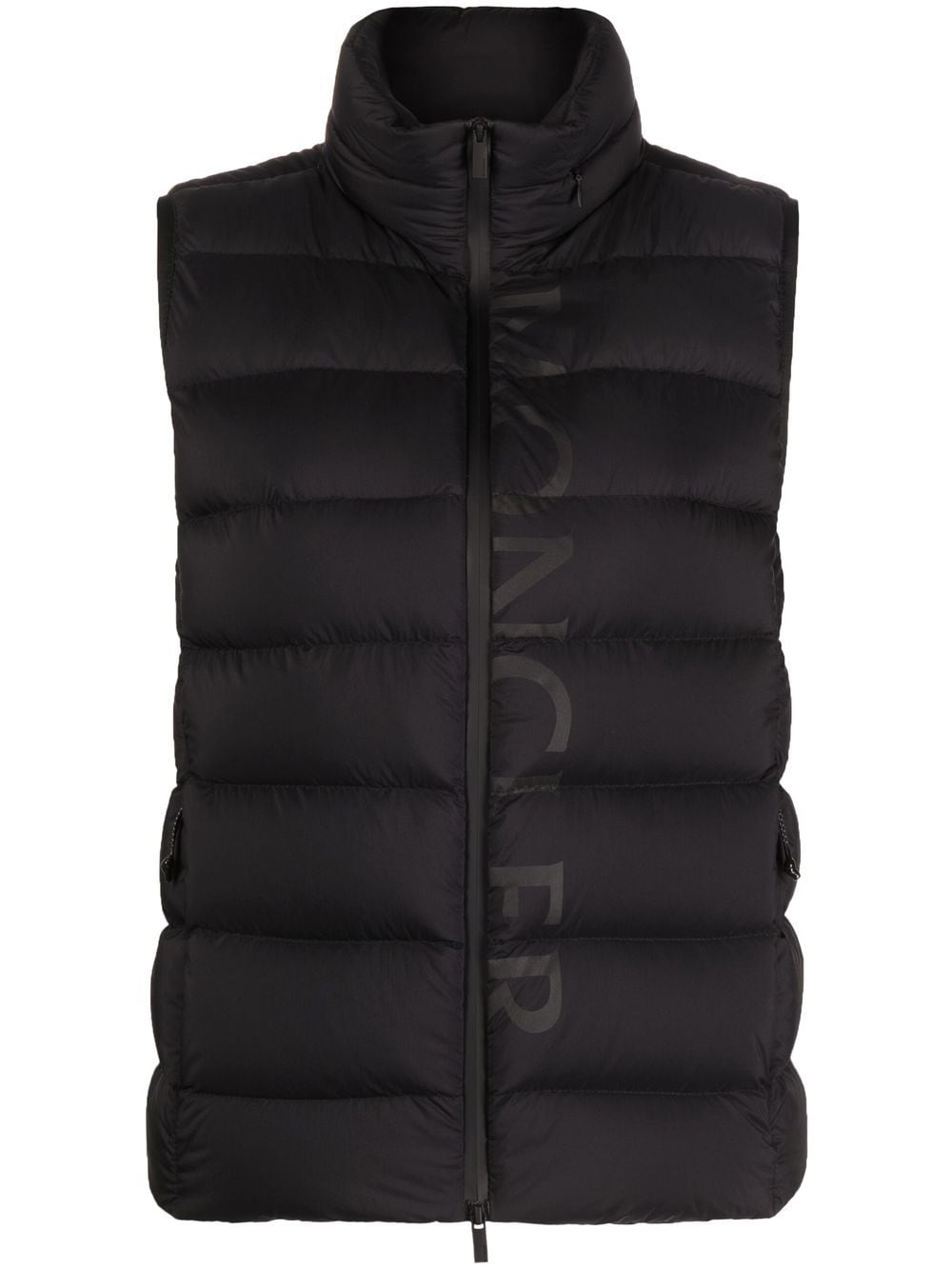 Moncler Bodywarmer met logoprint - Zwart