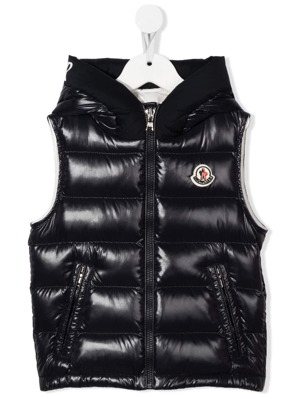 Moncler Enfant Bodywarmer met capuchon - Blauw