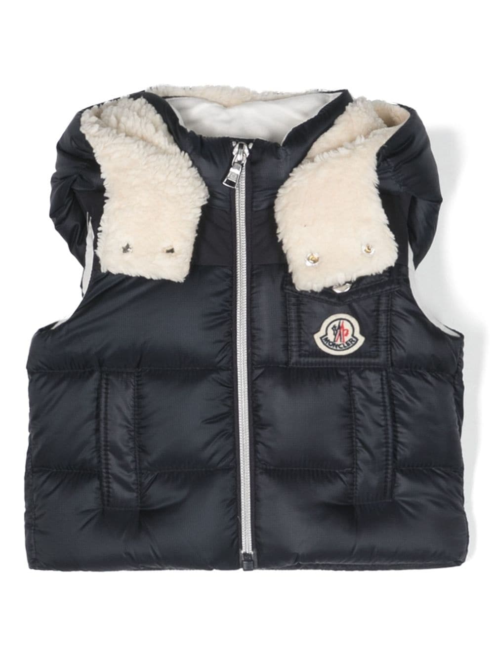 Moncler Enfant Bodywarmer met capuchon - Blauw