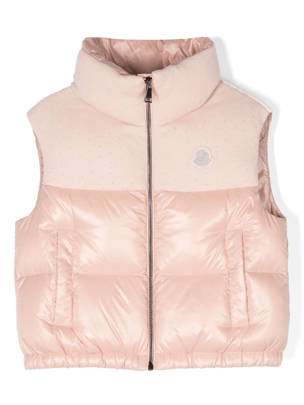 Moncler Enfant Suzan bodywarmer met vlakken - Roze