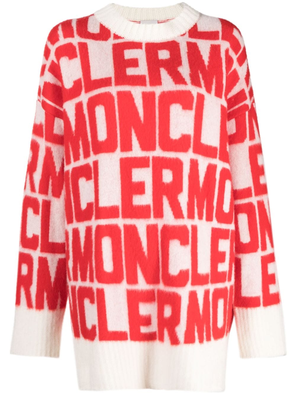 Moncler Trui met logo jacquard - Wit