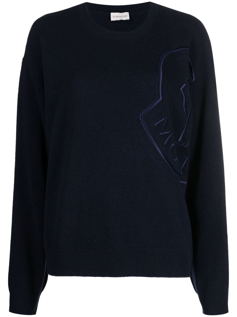 Moncler Trui met logopatch - Blauw