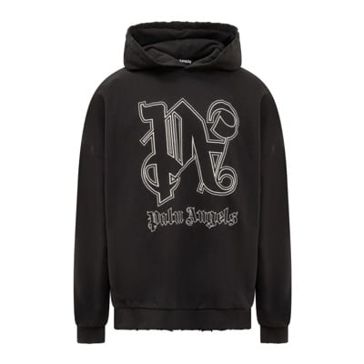 Monogram Hoody Palm Angels , Black , Heren