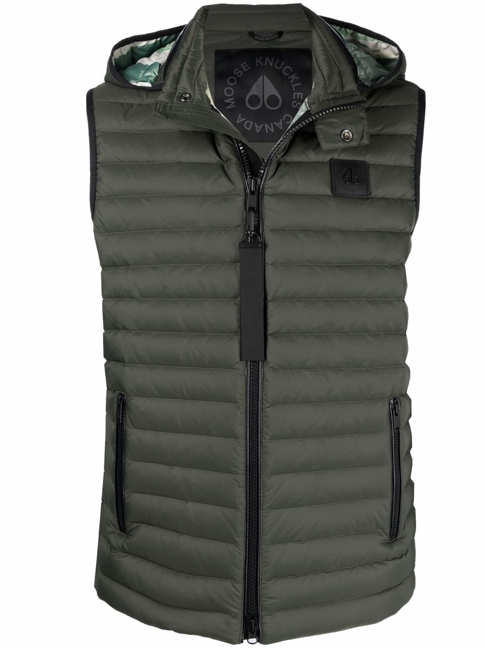 Moose Knuckles Bodywarmer met capuchon - Groen