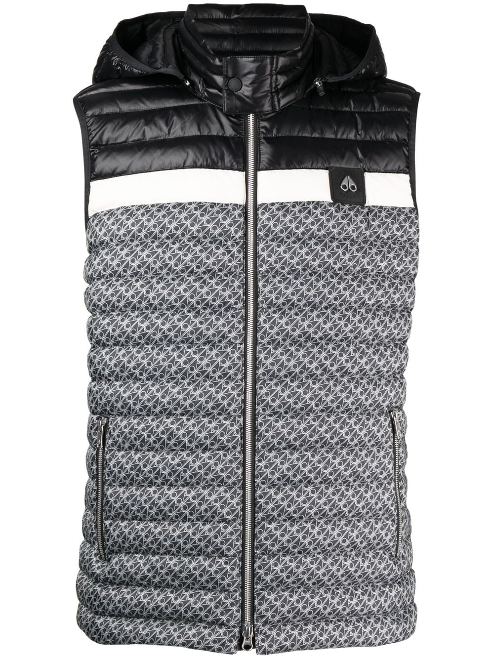 Moose Knuckles Bodywarmer met logo jacquard - Zwart